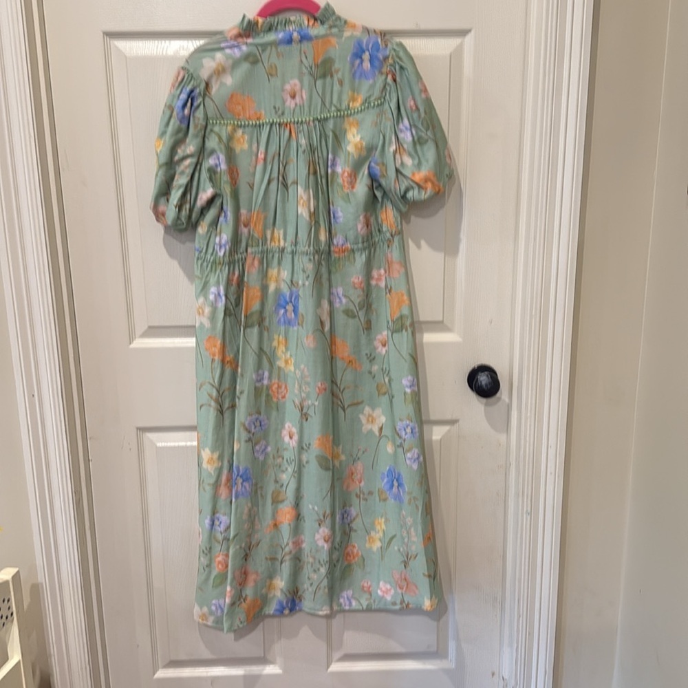 Gigio NWT green floral maxi dress, medium - Picture 5 of 6